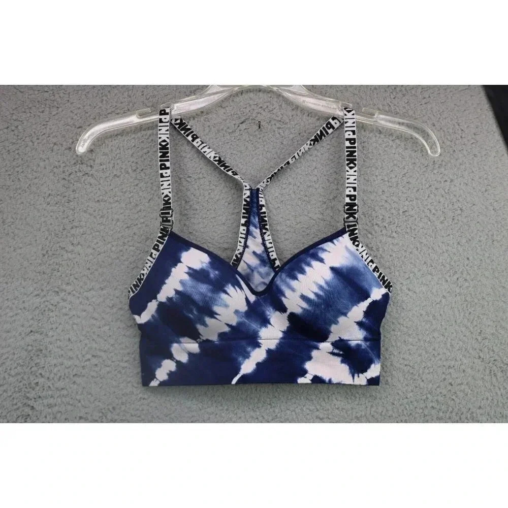 Pink-Victoria's Secret Women's Bra-XS/XP-Wireless Lightly‎ Lined-Tye Dye